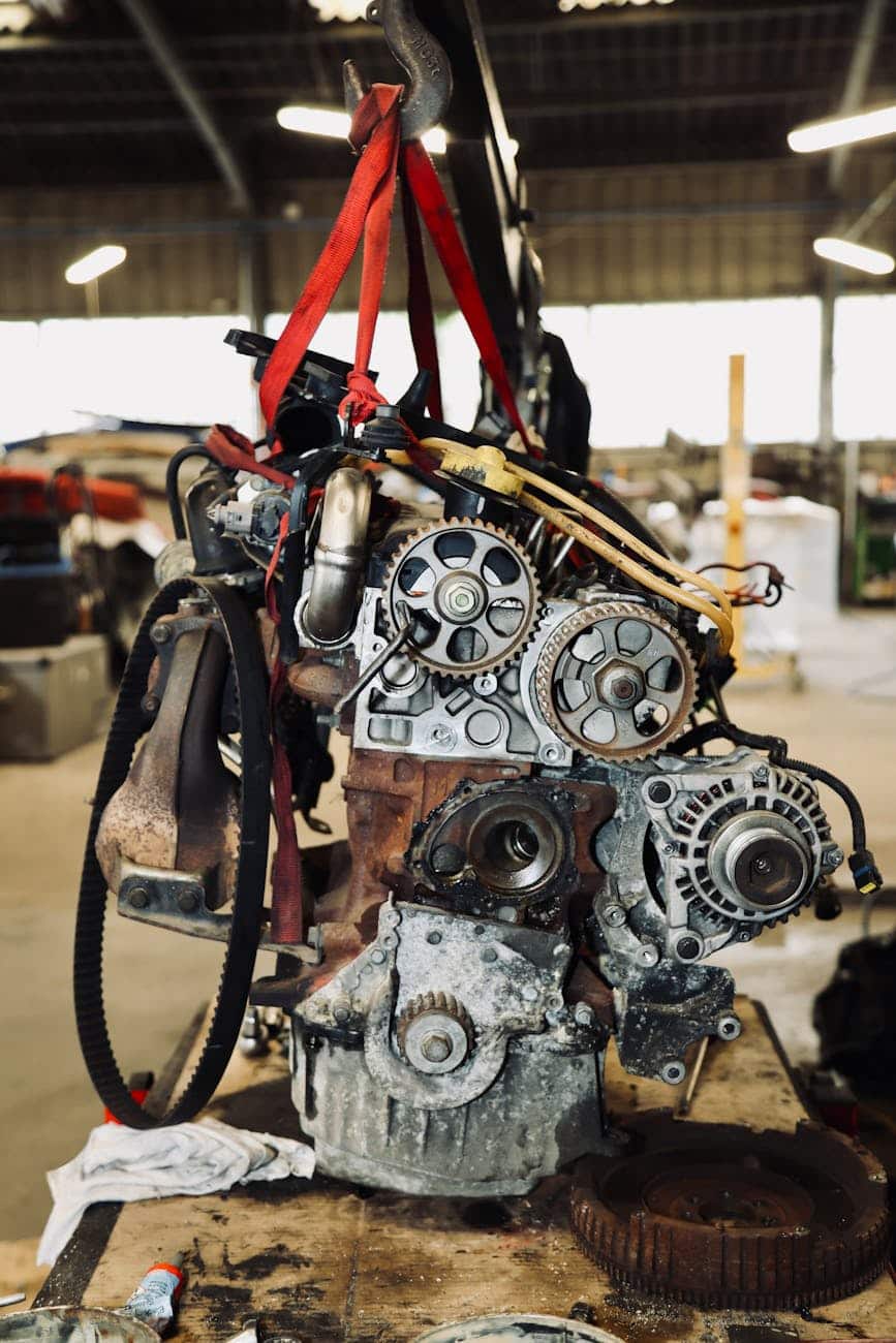 industrial engine repair workshop in saclay