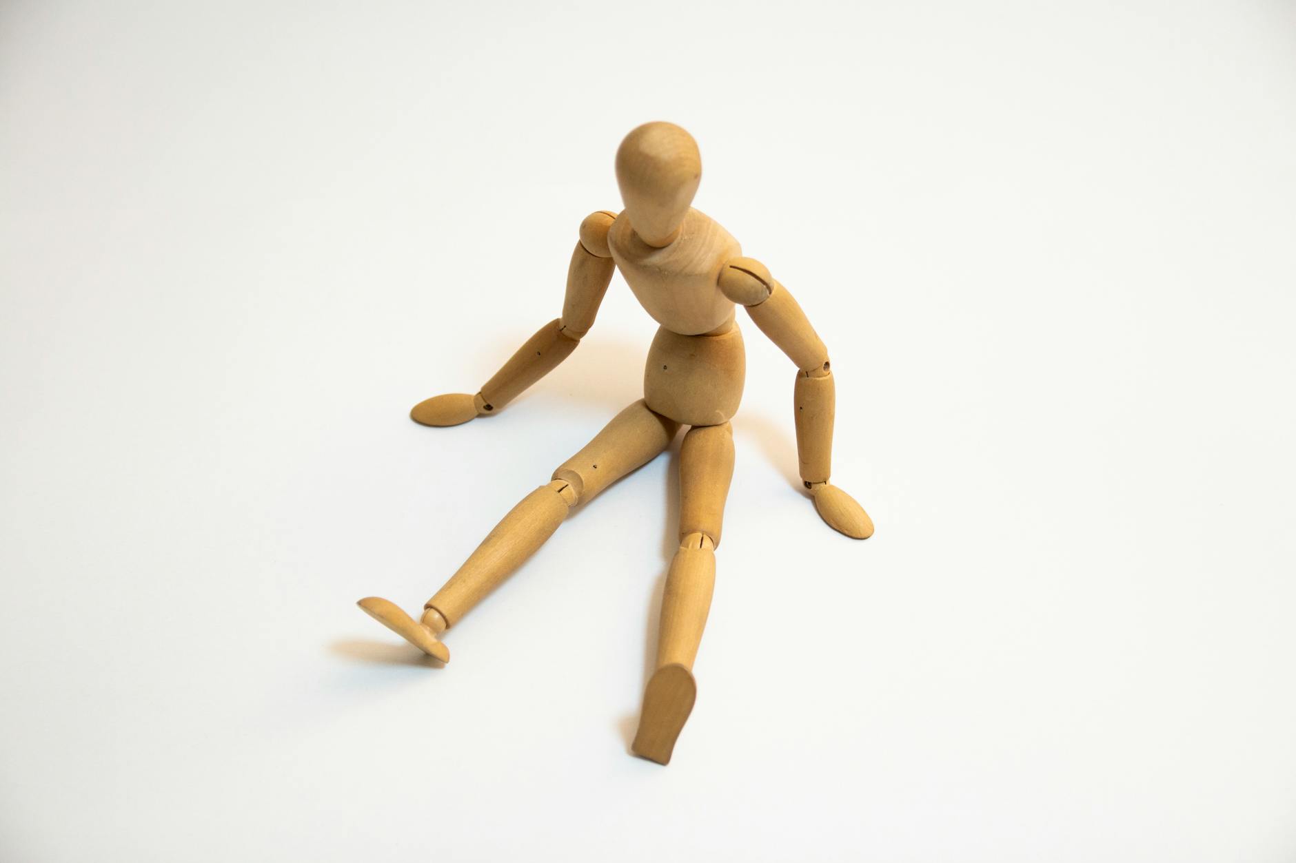 photograph of a wooden puppet